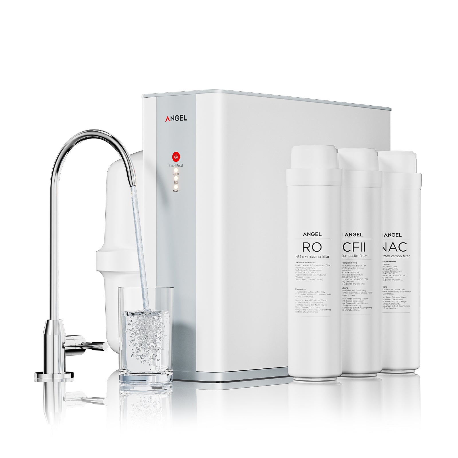 ANGEL X1 Reverse Osmosis Water Filter, 7-Stage Under Sink Water Purifier, 3-Year Long-Lasting RO Water Filtration System, 2:1 Pure to Drain, Reduces PFAS/PFOS, Compact & Easy to Install, Lead-Free