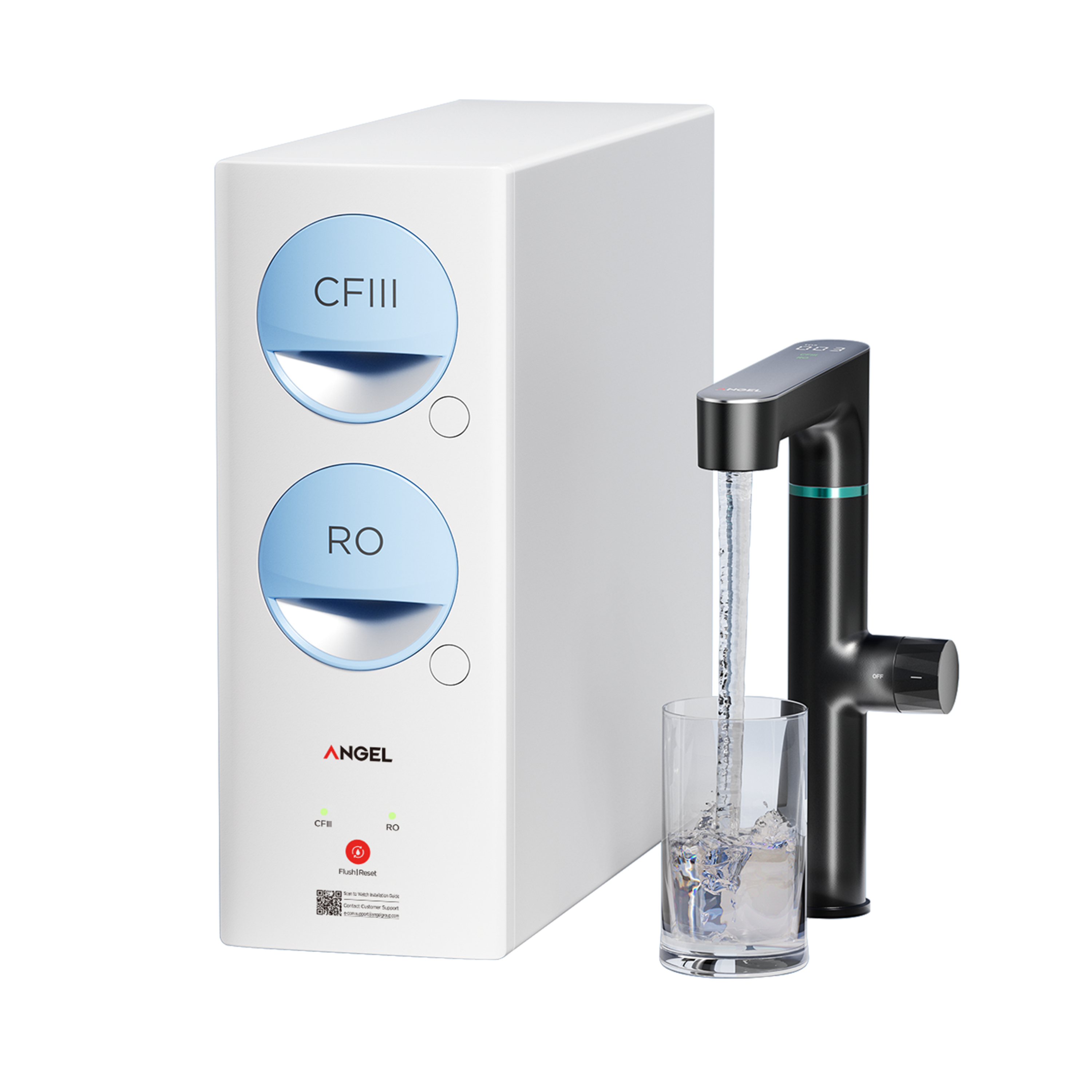 ANGEL X4 Tankless Reverse Osmosis Water Filter System, Under Sink RO Filter | 1000 GPD High Flow, Smart TDS Display, NSF/ANSI 58/42/372 Standards, 3:1 Pure-to-Drain, Reduces 99%PFAS, Lead, Chlorine