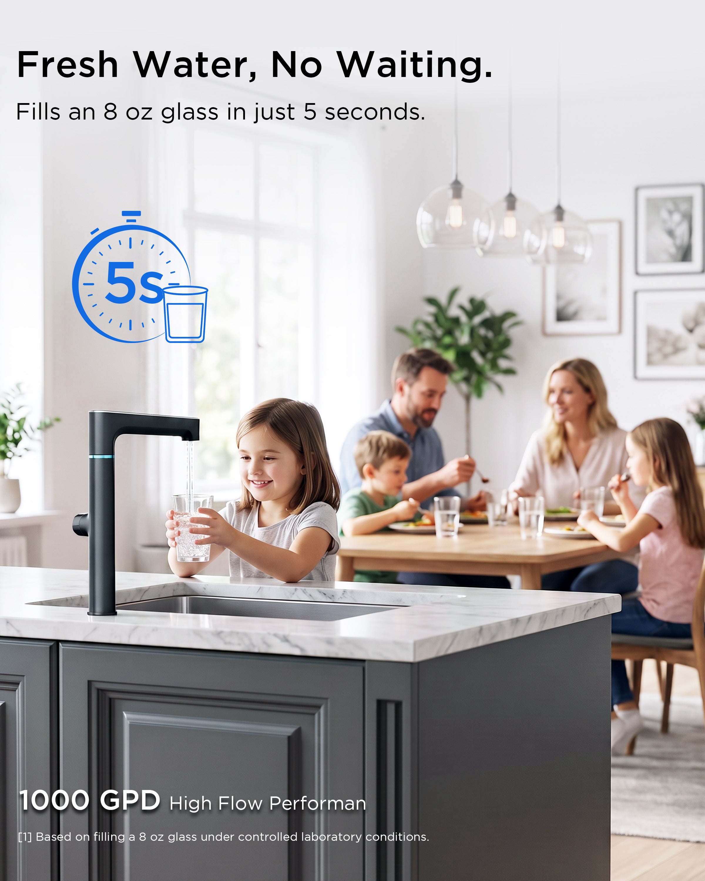 ANGEL X4 Tankless Reverse Osmosis Water Filter System, Under Sink RO Filter | 1000 GPD High Flow, Smart TDS Display, NSF/ANSI 58/42/372 Standards, 3:1 Pure-to-Drain, Reduces 99%PFAS, Lead, Chlorine